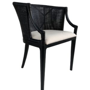 wp-image-tigress-43914.jpg "Hampton Bay" Hampton Style Rattan Dining Chair Black, Black Legs (RRP $449)
