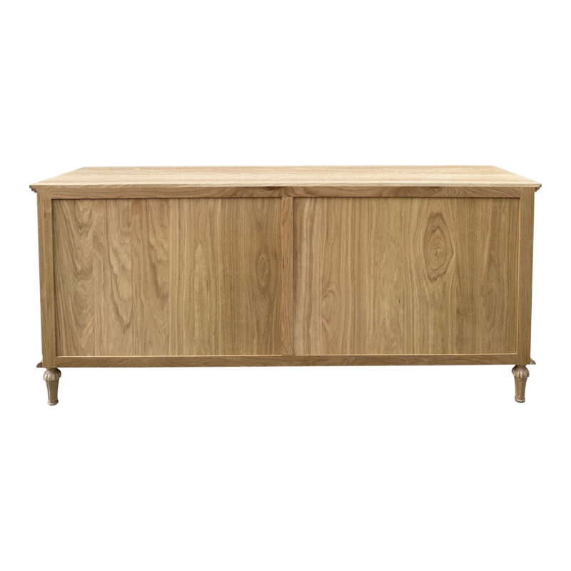 "Hampshire" Hamptons Style Solid Timber 6 Drawer Dresser, Whitewashed Oak 183cmW x 53cmD x 84cmH (RRP $2999) - Image 4