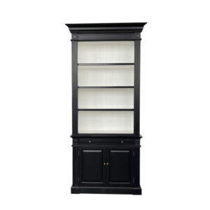 wp-image-tigress-44028.jpg "Daydream" Hamptons Style Library One Bay Bookcase Black with White Interior (No Ladder), 108cmW x 45cmD x 230cmH (RRP $3999)