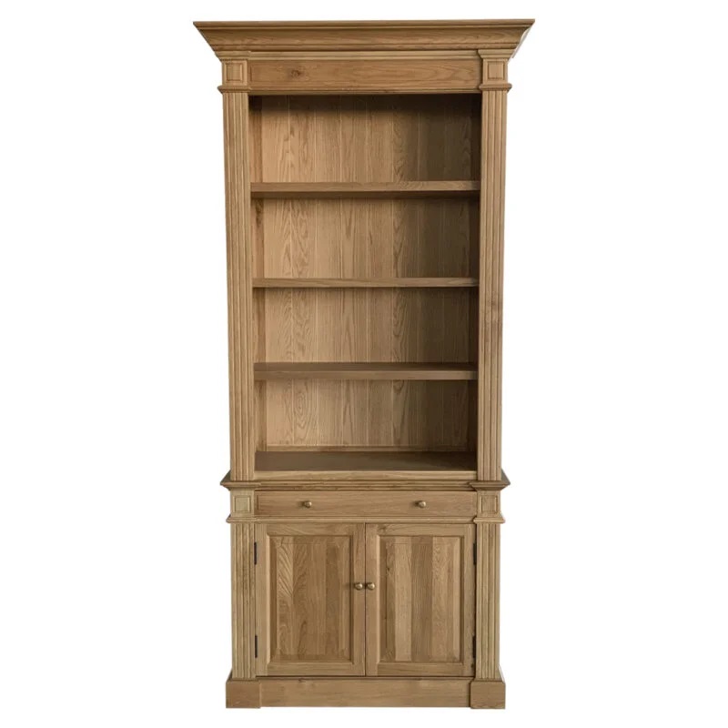 "Daydream" Hamptons Style Library One Bay Bookcase Natural Oak, 108cmW x 45cmD x 230cmH (RRP $3999)