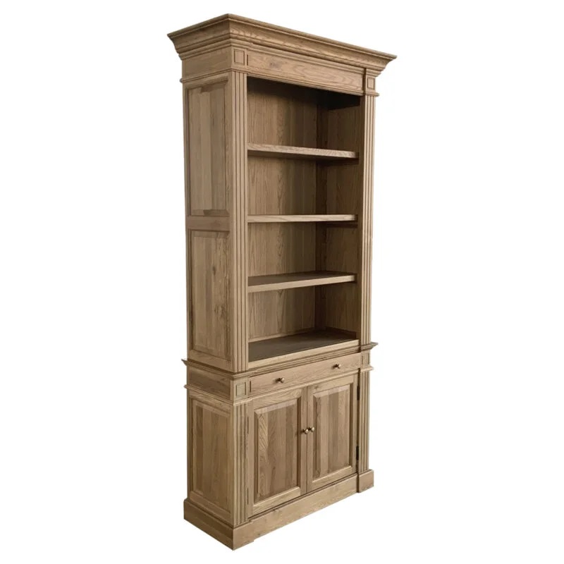 "Daydream" Hamptons Style Library One Bay Bookcase Natural Oak, 108cmW x 45cmD x 230cmH (RRP $3999) - Image 2