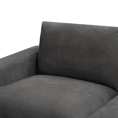 "Hamilton" Superior Comfort 2 Seater Fabric & Feather Seat Lounge, Dark Grey W190 x D98 x H86 CM (RRP $1499) - Image 3