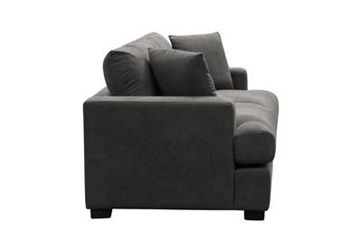 "Hamilton" Superior Comfort 2 Seater Fabric & Feather Seat Lounge, Dark Grey W190 x D98 x H86 CM (RRP $1499) - Image 4