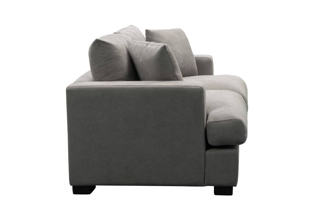 "Hamilton" Superior Comfort 2.5 Seater Fabric & Feather Seat Lounge, Light Grey W210 x D98 x H86 CM (RRP $1999) - Image 2
