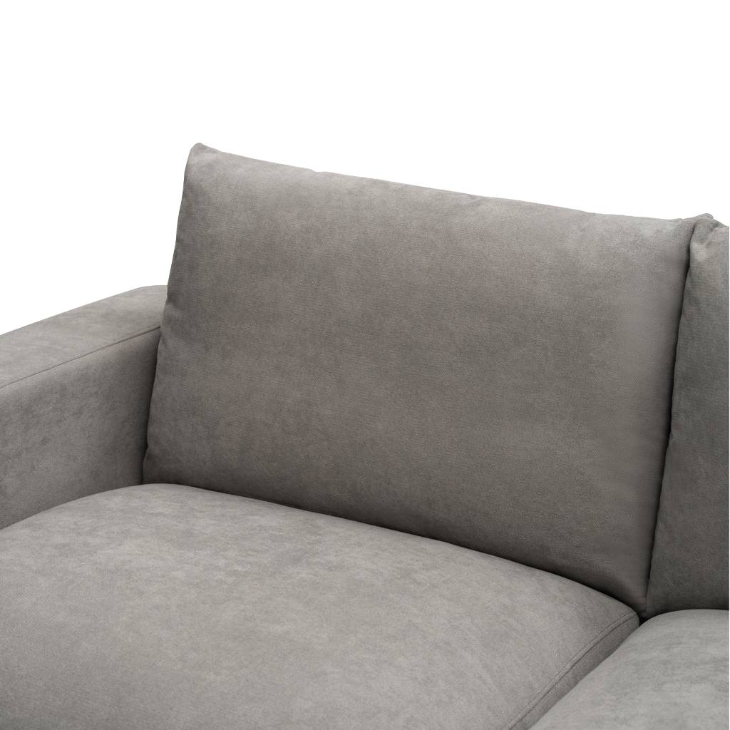 "Hamilton" Superior Comfort 2.5 Seater Fabric & Feather Seat Lounge, Light Grey W210 x D98 x H86 CM (RRP $1999) - Image 3