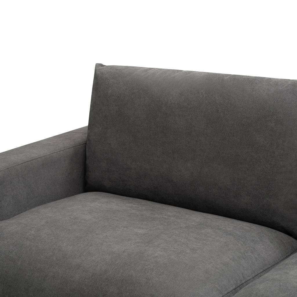 "Hamilton" Superior Comfort 2.5 Seater Fabric & Feather Seat Lounge, Dark Grey W210 x D98 x H86 CM (RRP $1999) - Image 2