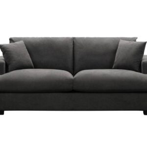 wp-image-tigress-44072.jpg "Hamilton" Superior Comfort 2.5 Seater Fabric & Feather Seat Lounge, Dark Grey W210 x D98 x H86 CM (RRP $1999)