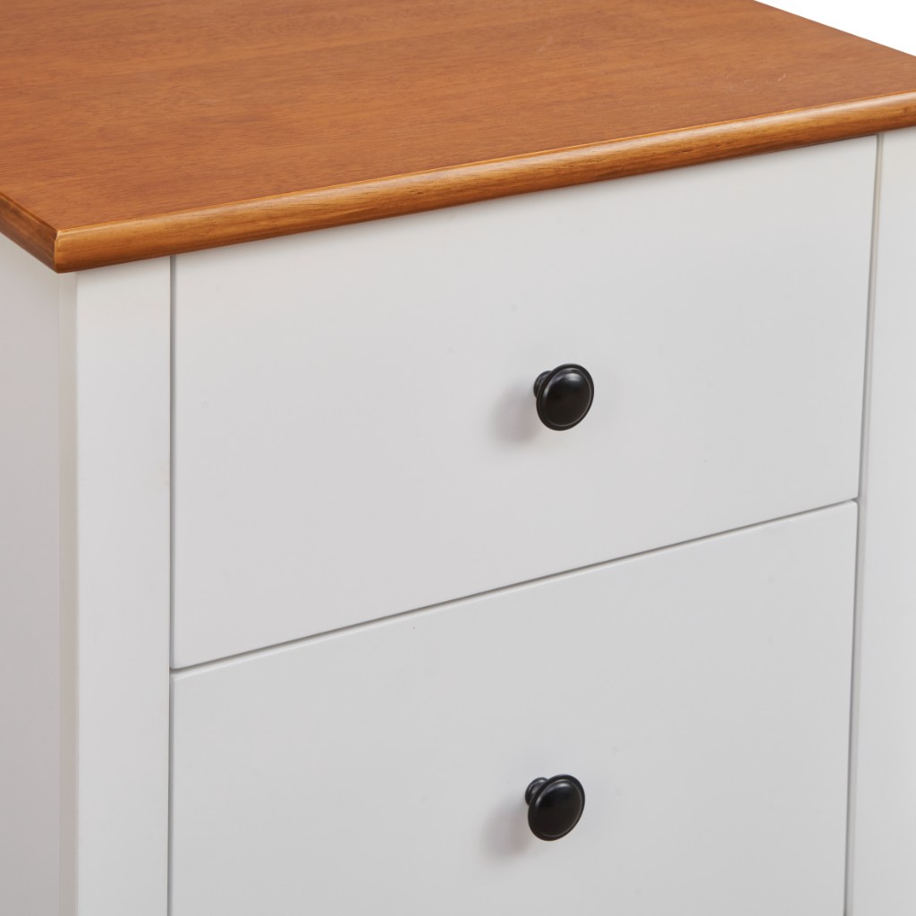 "Chloe" Hamptons Style 2 Drawer Bedside Table, White 53x42x55.5CM (RRP $449) - Image 3