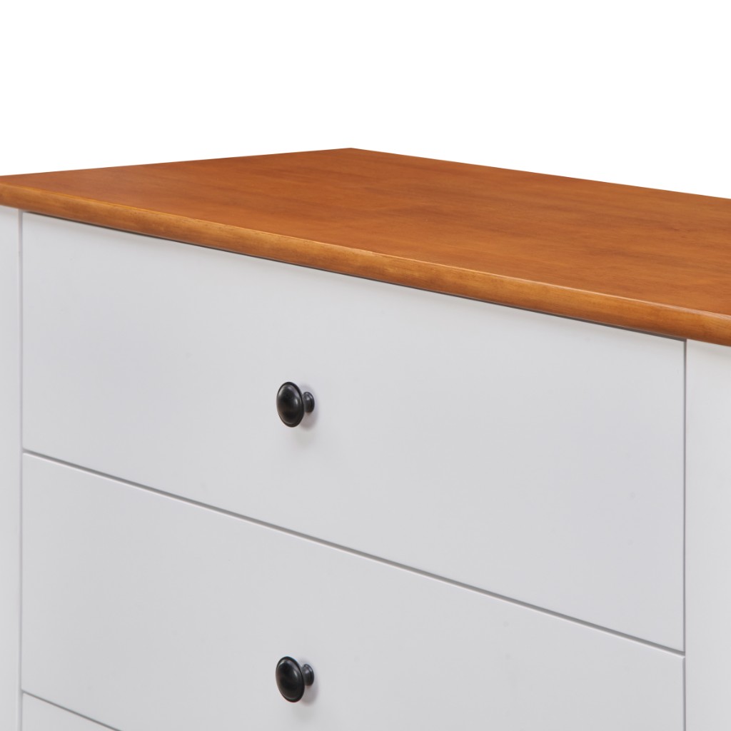 "Chloe" Hamptons Style 4 Drawer Tallboy, White 90x42x95CM (RRP $999) - Image 2