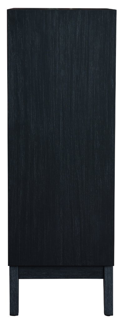 "Ellie" Hamptons Style 4 Drawer Tallboy, Black 90x42x120CM (RRP $1299) - Image 2