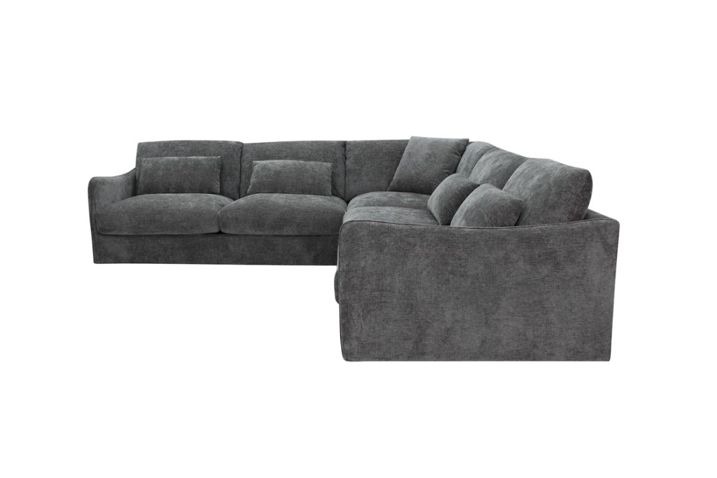 "Retreat" Superior Comfort Fabric & Feather Corner Modular Lounge, Licorice W294 x D294 x H86 CM (RRP $3999) - Image 2
