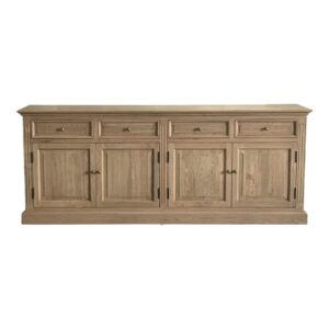 wp-image-tigress-44465.jpg "Maine" Hamptons Style 4 Door 4 Drawer Buffet Sideboard Weathered Oak, 200cmW x 43cmD x 80cmH (RRP $3499)