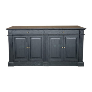 wp-image-tigress-44474.jpeg "Whitsunday" Hamptons Style 4 Door 2 Drawer Buffet Sideboard Black, 160cmW x 43cmD x 80cmH (RRP $3499)