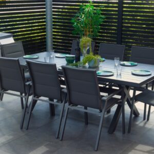 wp-image-tigress-44539.jpg "Avoca" Resort Style Outdoor Aluminium 9 Piece Dining Setting Charcoal, 220cm x 100cm (RRP $2999)