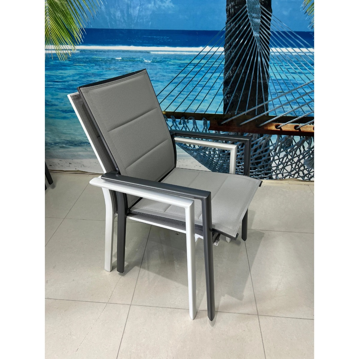 "Avoca" Resort Style Outdoor Aluminium 9 Piece Dining Setting Charcoal, 220cm x 100cm (RRP $2999) - Image 4