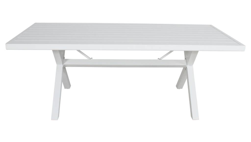 "Avoca" Resort Style Outdoor Aluminium 9 Piece Dining Setting White, 220cm x 100cm (RRP $2999) - Image 2