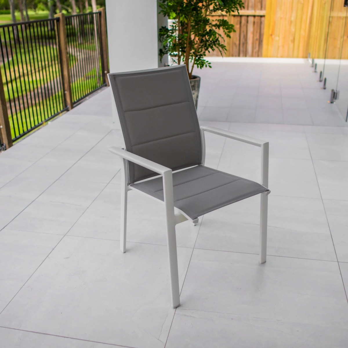 "Avoca" Resort Style Outdoor Aluminium 9 Piece Dining Setting White, 220cm x 100cm (RRP $2999) - Image 3