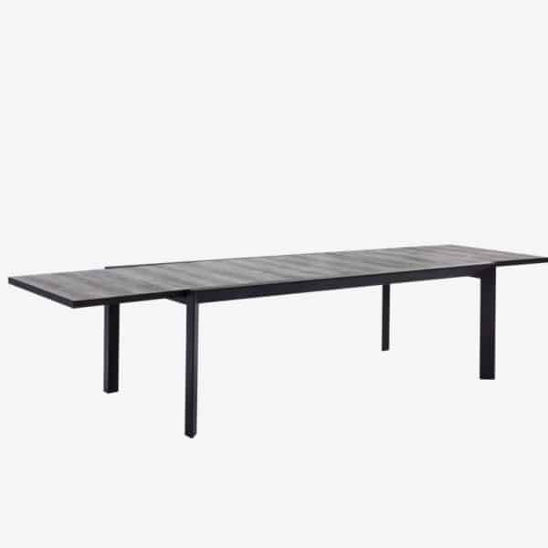 "Paloma" Resort Style Outdoor Tile Top Aluminium Extension Dining Table Gunmetal, 220cm - 340cmL x 100cmW x 75cmH (RRP $2499)