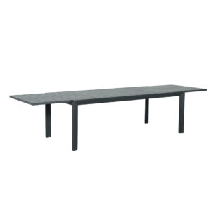wp-image-tigress-44688.jpg "Sorrento" Resort Style Outdoor Aluminium Extension Dining Table in Gunmetal, 2200-3400X1000mm (RRP $1999)