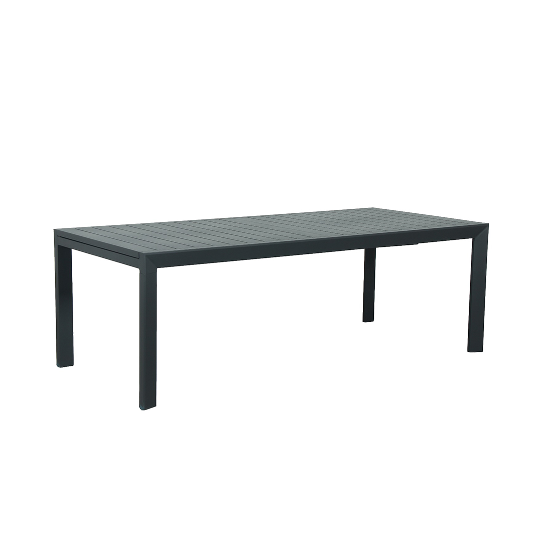 "Sorrento" Resort Style Outdoor Aluminium Extension Dining Table in Gunmetal, 2200-3400X1000mm (RRP $1999) - Image 2