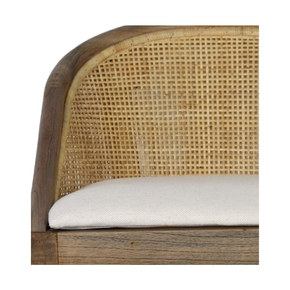 "Maldives" Hamptons Resort Style Barstool Natural Rattan with Mindi Timber Frame & Legs (RRP $549) - Image 2