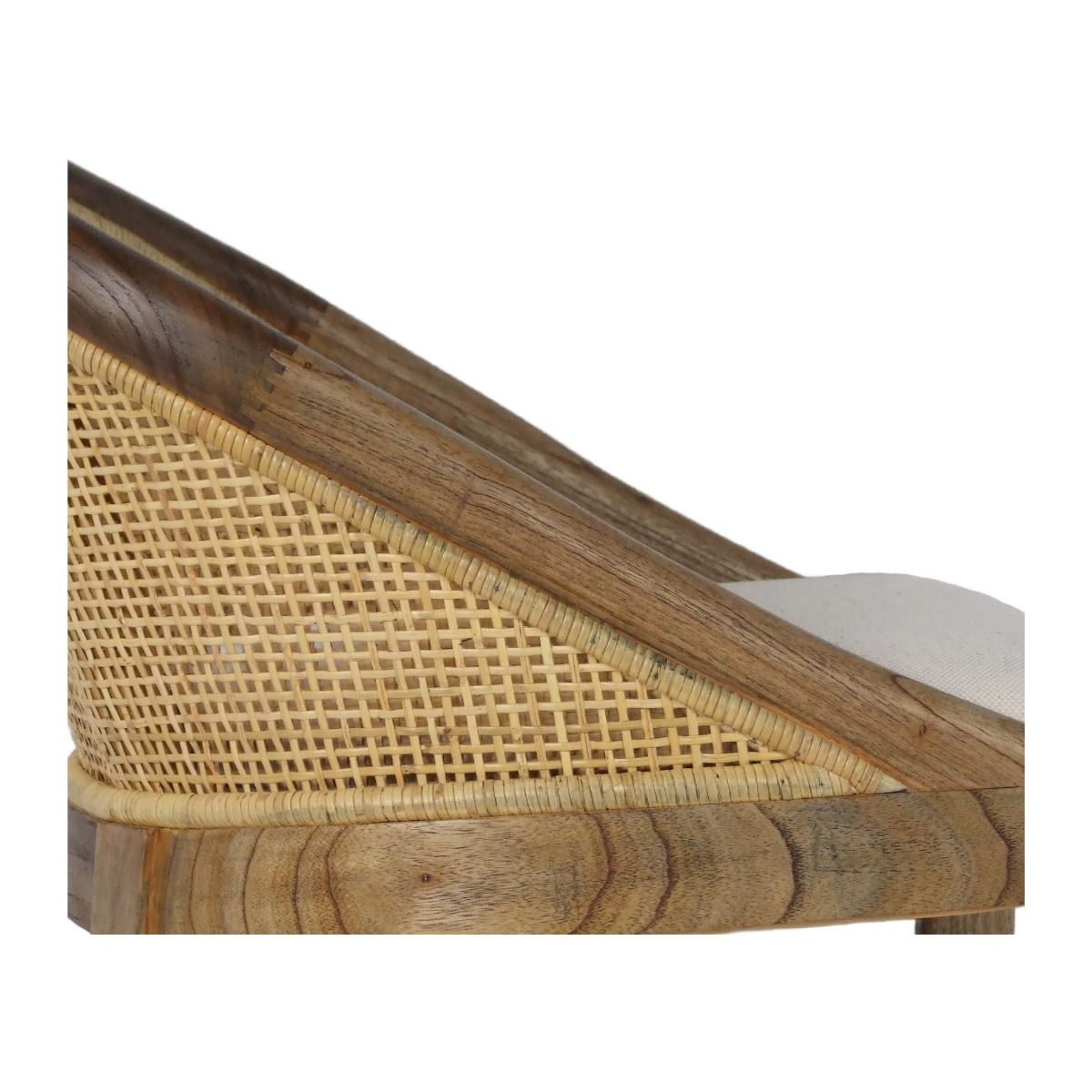 "Maldives" Hamptons Resort Style Barstool Natural Rattan with Mindi Timber Frame & Legs (RRP $549) - Image 3