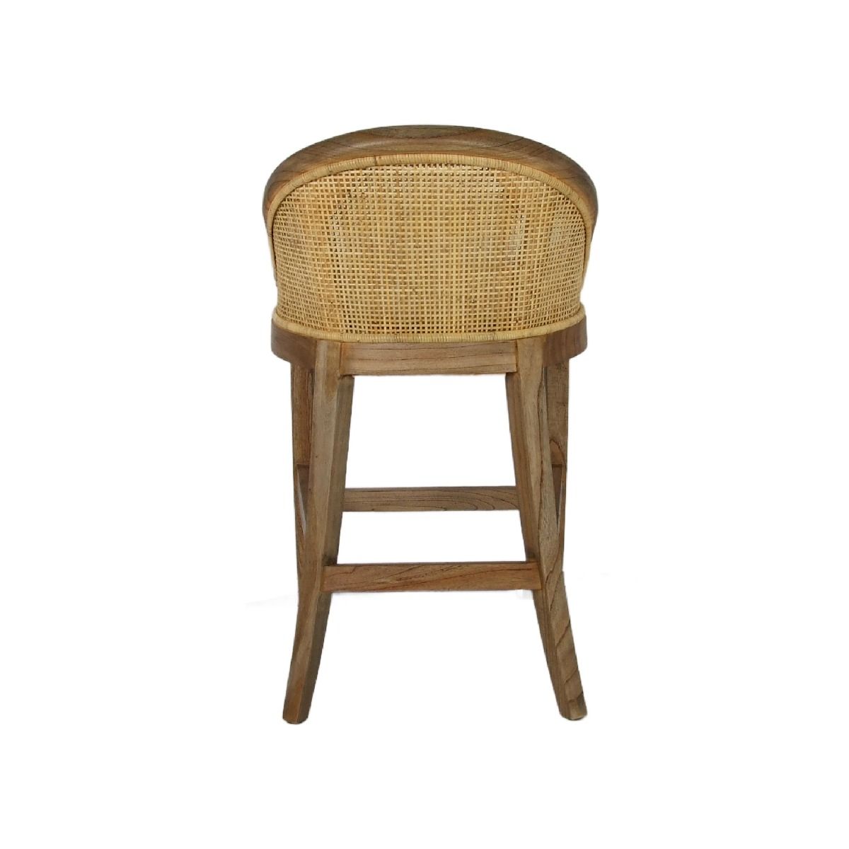 "Maldives" Hamptons Resort Style Barstool Natural Rattan with Mindi Timber Frame & Legs (RRP $549) - Image 4