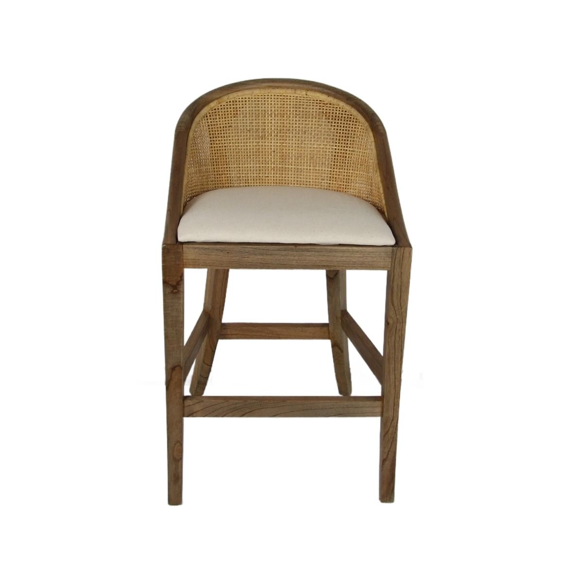 "Maldives" Hamptons Resort Style Barstool Natural Rattan with Mindi Timber Frame & Legs (RRP $549) - Image 6