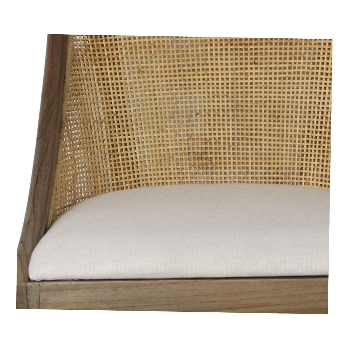 "Maldives" Hamptons Resort Style Rattan Dining Chair Natural with Mindi Timber Frame & Legs (RRP $499) - Image 2
