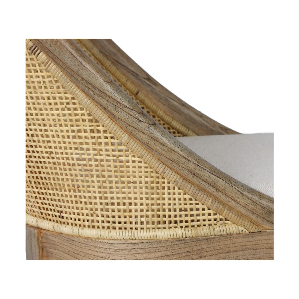 "Maldives" Hamptons Resort Style Rattan Dining Chair Natural with Mindi Timber Frame & Legs (RRP $499) - Image 3