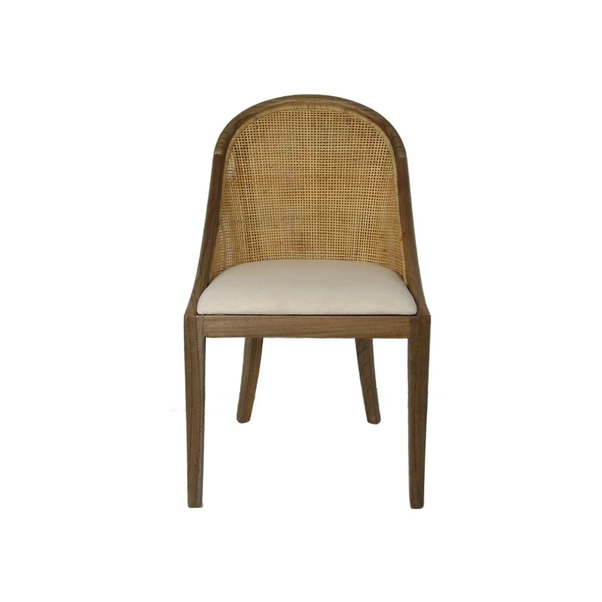 "Maldives" Hamptons Resort Style Rattan Dining Chair Natural with Mindi Timber Frame & Legs (RRP $499) - Image 6