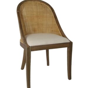 "Maldives" Hamptons Resort Style Rattan Dining Chair Natural with Mindi Timber Frame & Legs (RRP $499)