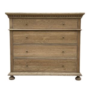 wp-image-tigress-44777.jpg "South Hampton" Hamptons Style Solid Oak Timber 4 Drawer Tallboy, Dark Oak 125cmW x 50cmD x 110cmH (RRP $2799)