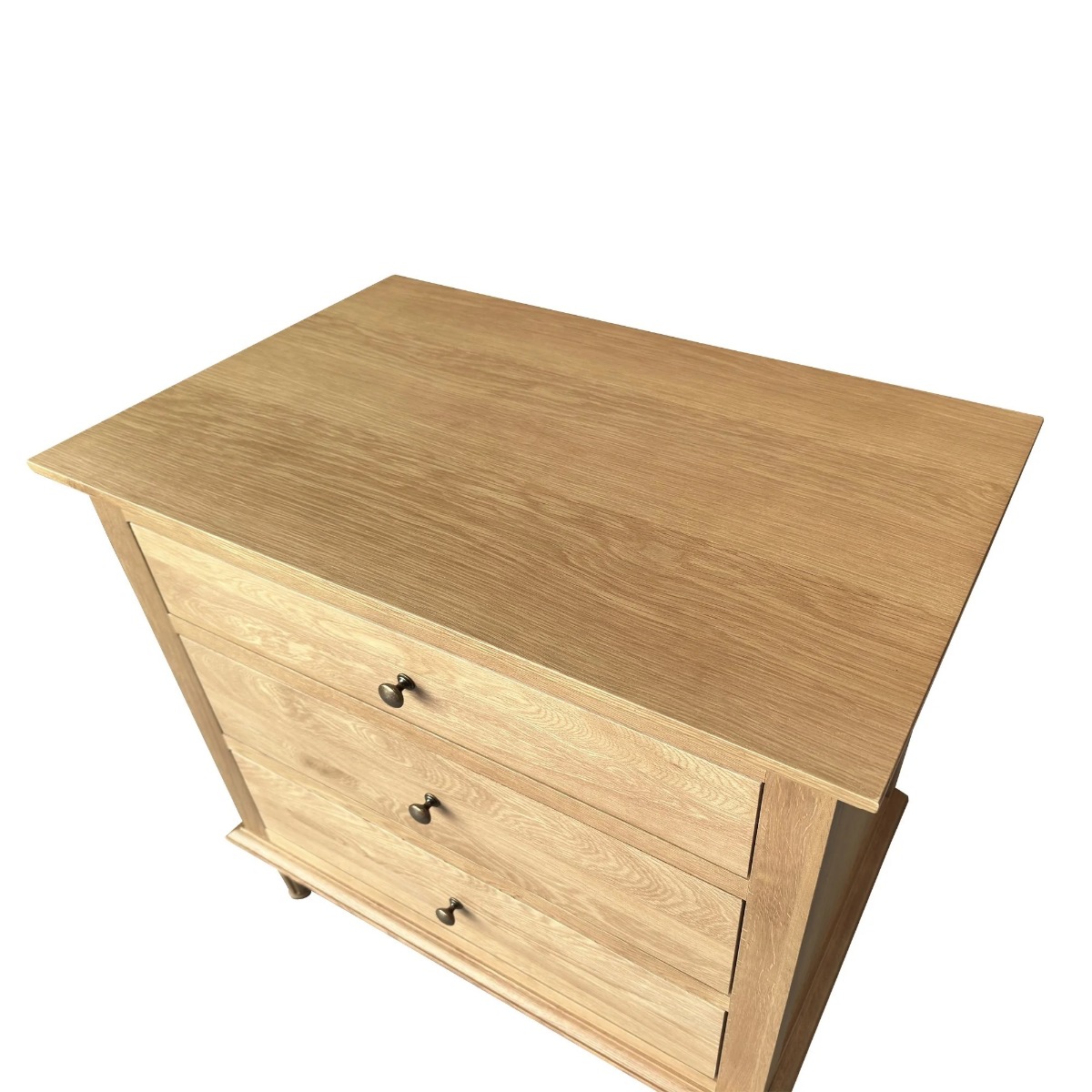 "Hampshire" Hamptons Style Solid Timber 3 Drawer Bedside Table, Natural Oak 75cmW x 49cmD x 71cmH (RRP $1499) - Image 5