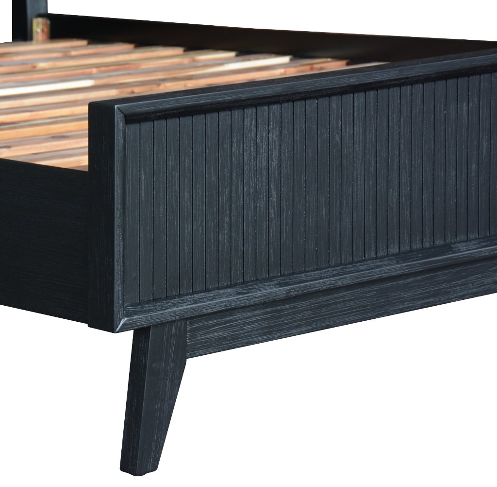 "Ellie" Hamptons Style King Bed, Black W191 x D223 x H120 CM (RRP $1699) - Image 3
