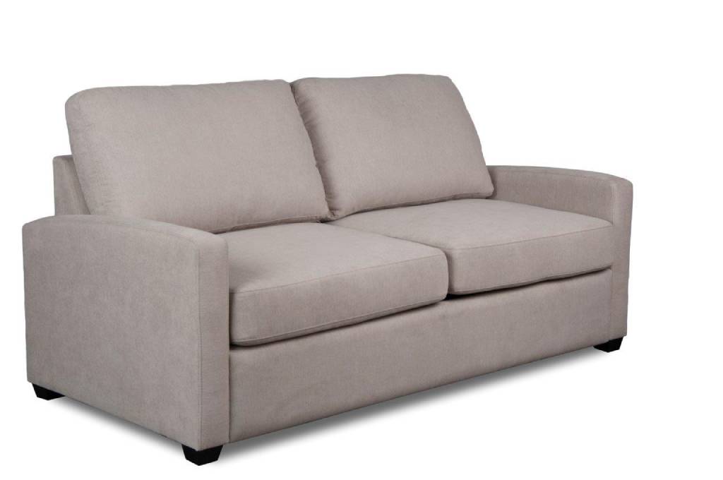 "Burleigh" 2 Seater Sofa Bed Lounge with Double Mattress, Nougat W179 x D90 x H90 CM (RRP $1699) - Image 2
