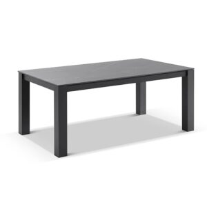 wp-image-tigress-44881.jpg "Montego Bay" Hamptons Style Outdoor Ceramic & Aluminium Dining Table Charcoal, L180cm x D103cm x H77cm