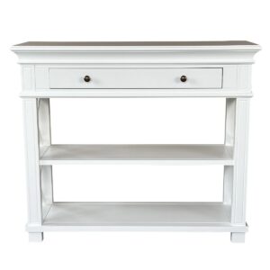 "Northampton" Hamptons Style Timber Hall Console Table, White 95cmW x 30cmD x 80cmH (RRP $1499)