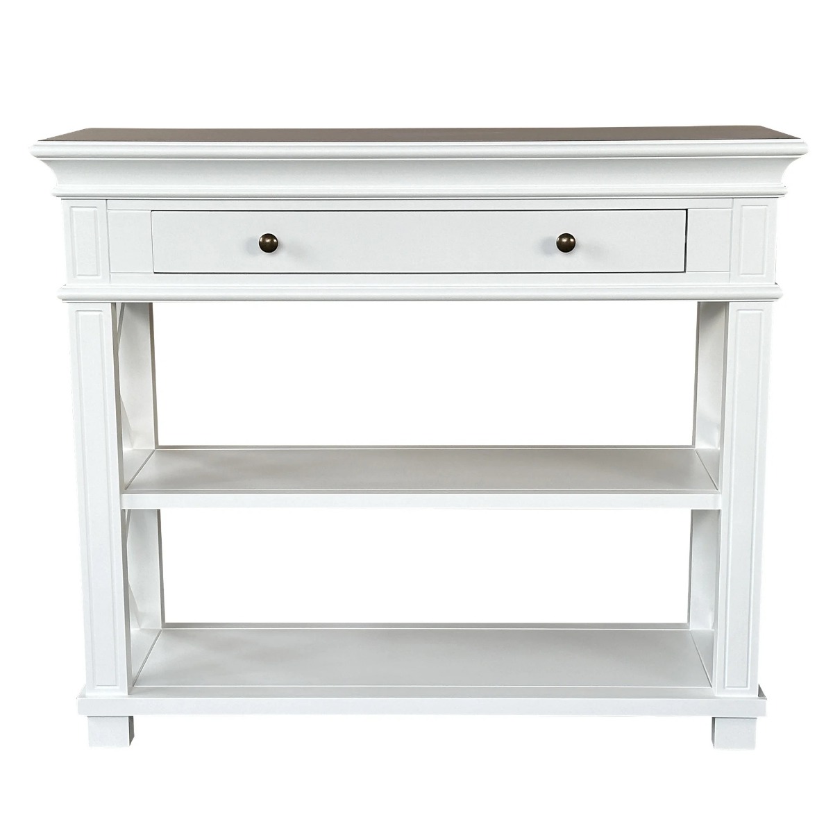 "Northampton" Hamptons Style Timber Hall Console Table, White 95cmW x 30cmD x 80cmH (RRP $1499)