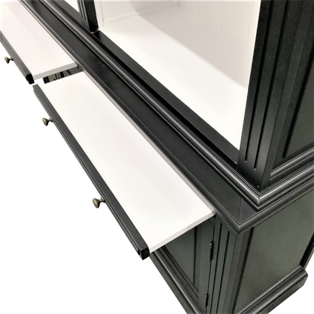 "Daydream" Hamptons Style 2-Bay Timber Library Bookcase Black (no ladder) , 170cm x 43cm x 230cmH (RRP $5999) - Image 4