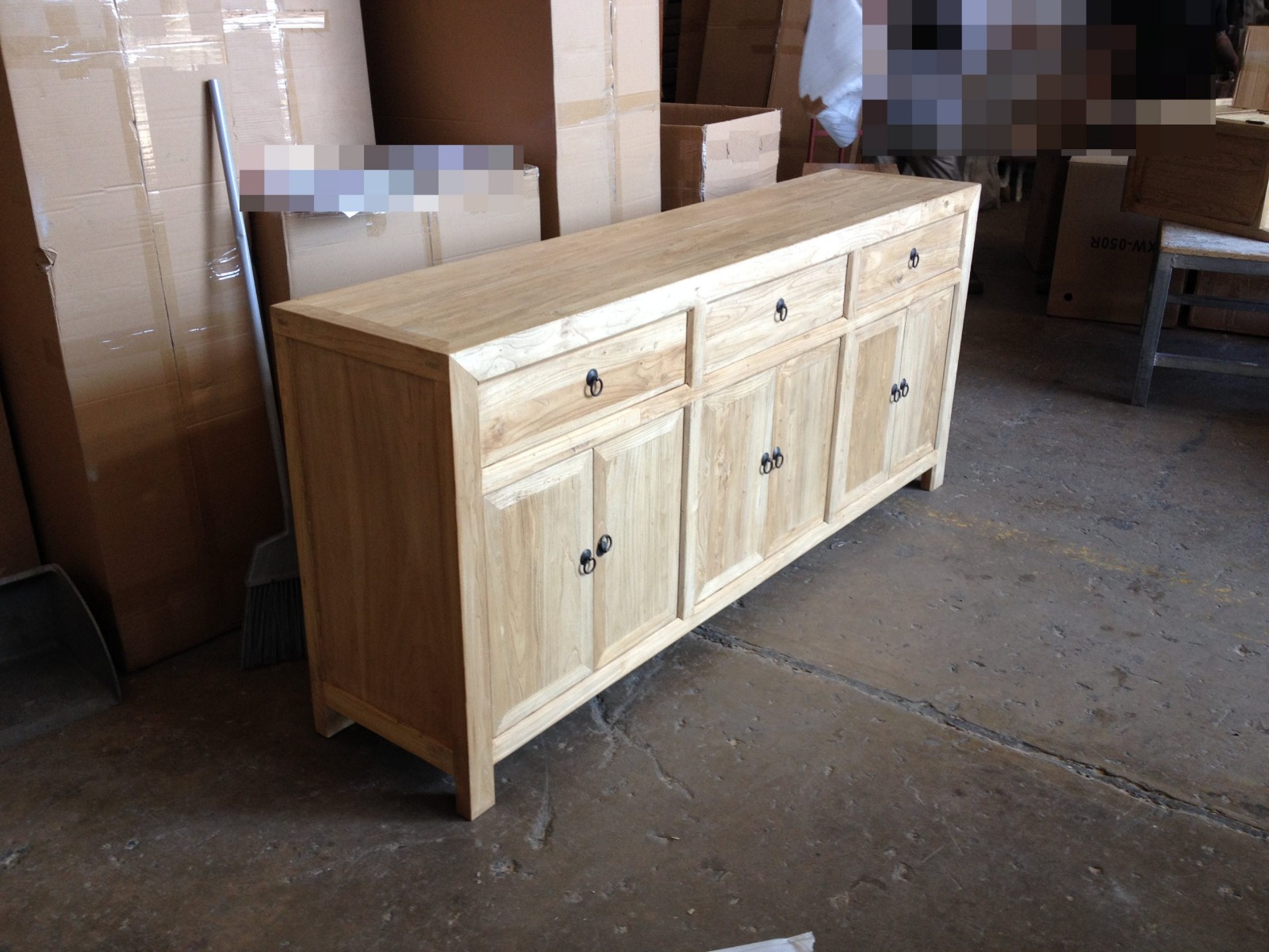 "Kingscliff" Recycled Elm Timber 3 Drawer 6 Door Sideboard, 200cm x 45cm x 90cm (RRP $2999) - Image 7