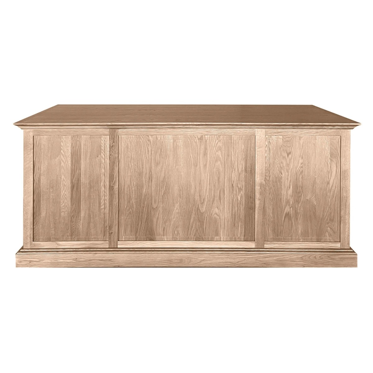 "Maine" Hamptons Style Timber Executive Desk Natural Oak, 180cmW x 74cmD x 78cmH (RRP $3999) - Image 2