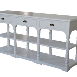 wp-image-tigress-45181.jpg "Southport" Hamptons Style Oak Timber Console Hall Table, Matt White 180cmW x 50cmD x 85cmH (RRP $2499)
