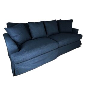 wp-image-tigress-45185.jpg "Somerset" Hamptons Style Fabric 3.5 Seater Sofa Lounge Feather Filled with Removable Slip Covers, Navy 236cmL x 115cmD x 91cmH (RRP $3999)