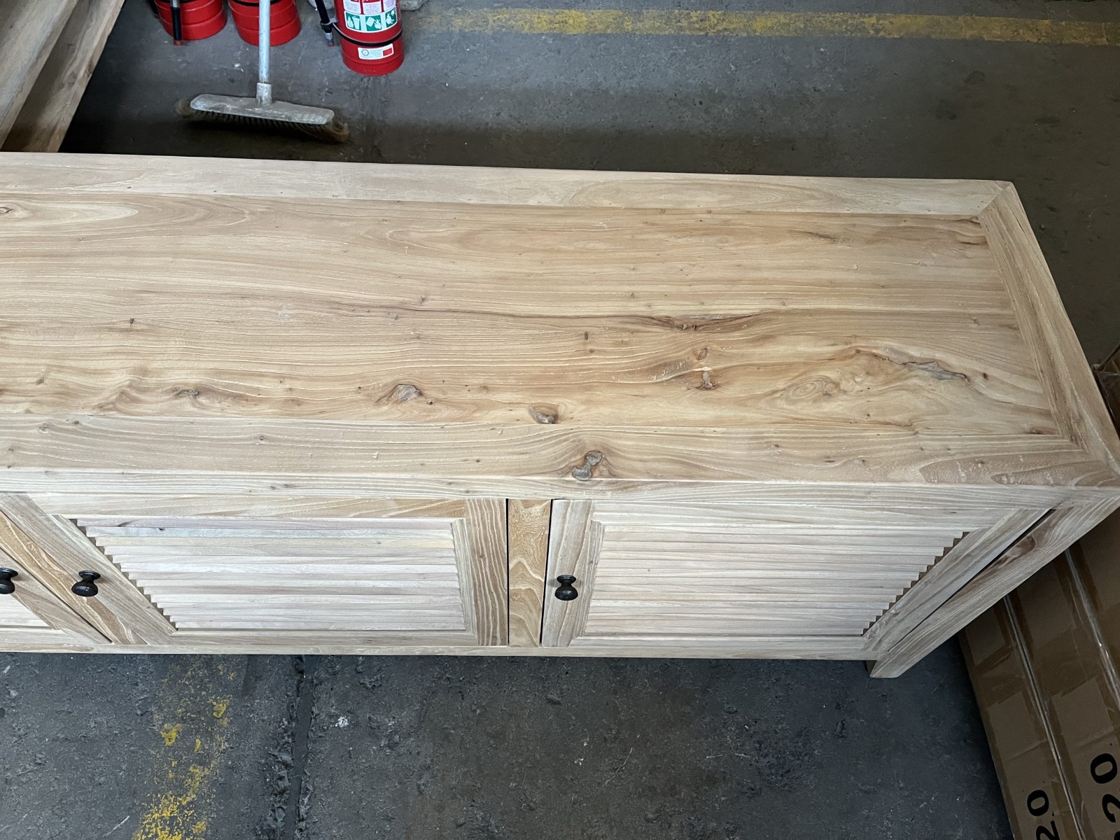 "Byron" Coastal Style 3 Door Entertainment TV Unit Recycled Elm, 160cm x 40cm x 58cmH (RRP $1799) - Image 5