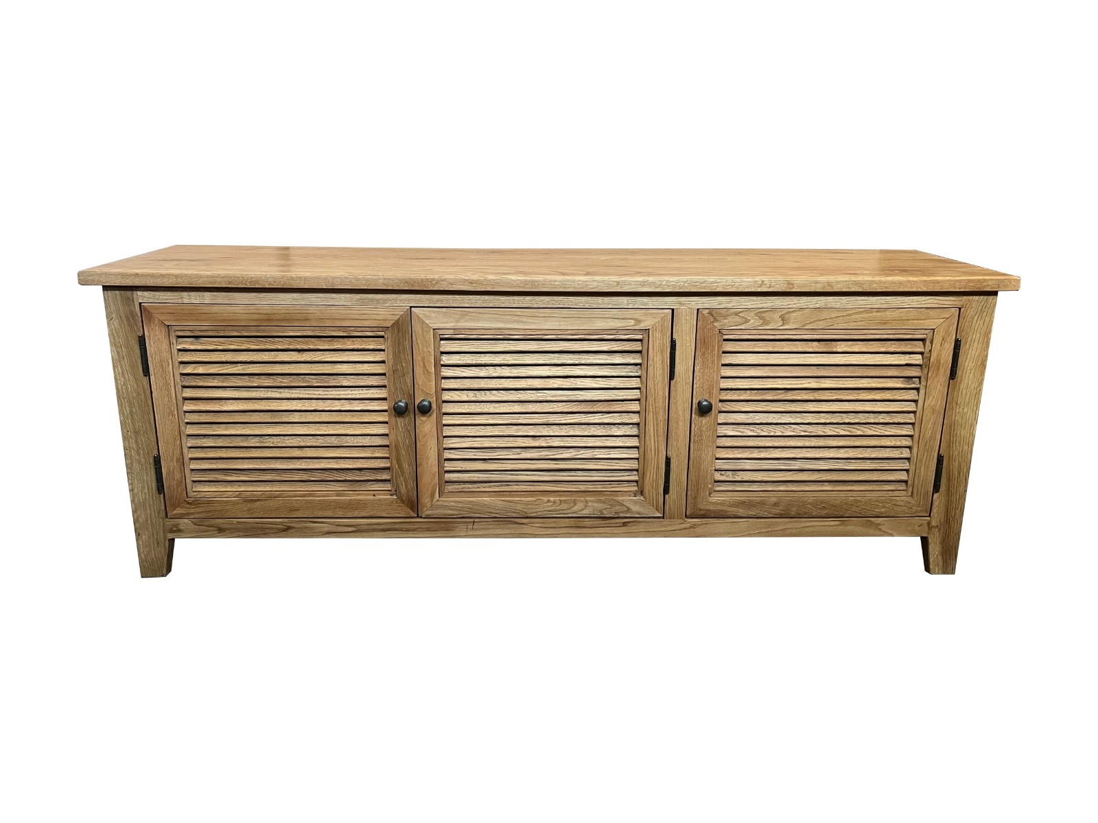 "Palm Beach" Coastal Style 3 Door Entertainment TV Unit Oak, 160cm x 40cm x 58cmH (RRP $1999)