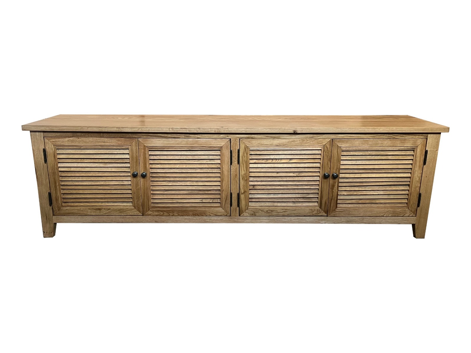 "Palm Beach" Coastal Style 4 Door Entertainment TV Unit Oak, 200cm x 40cm x 58cmH (RRP $2999)