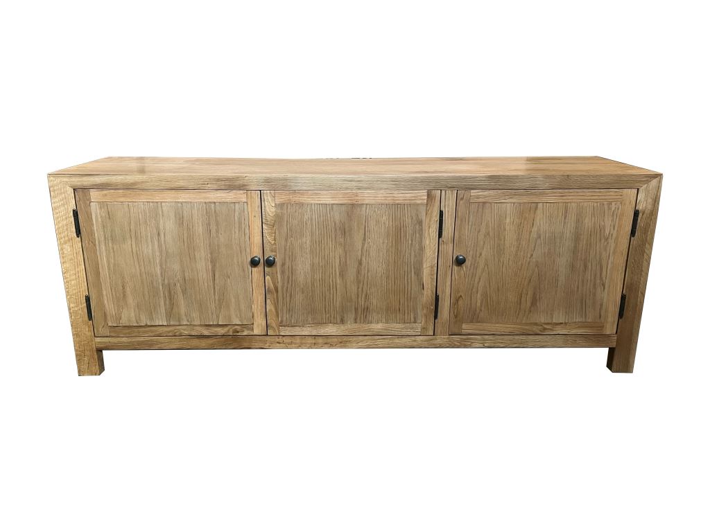 "Bahamas" Coastal Style Oak 3 Door Entertainment TV Unit, 160cm x 40cm x 58cmH (RRP $1699)