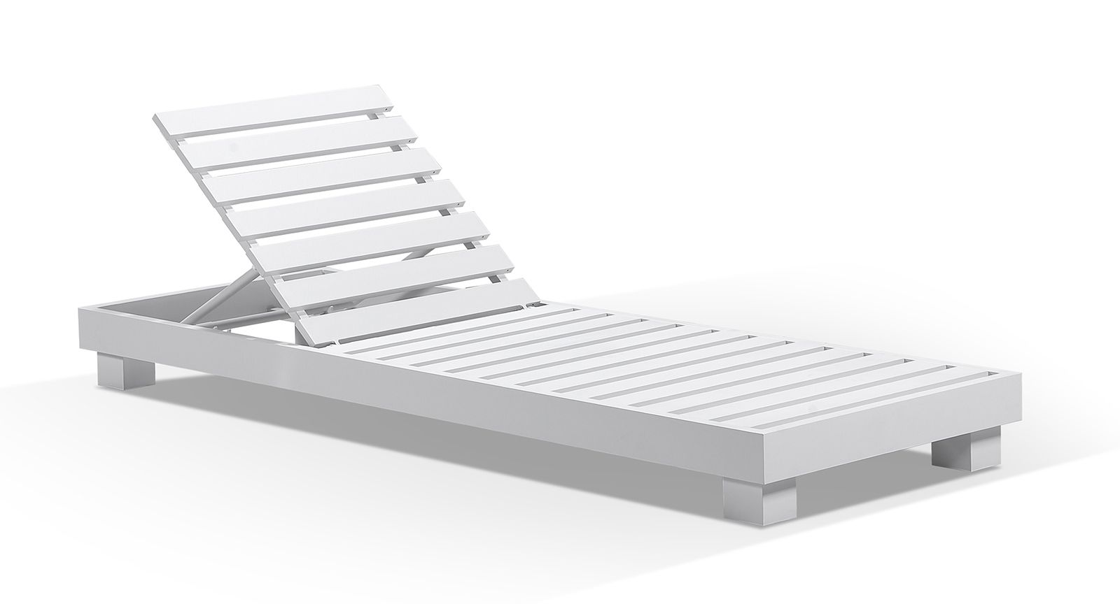 "Hawaii" Hamptons Style Aluminium Sun Lounge Set in White with Olefin Grey Cushions + Teak Top Round Side Table (RRP $3999) - Image 4