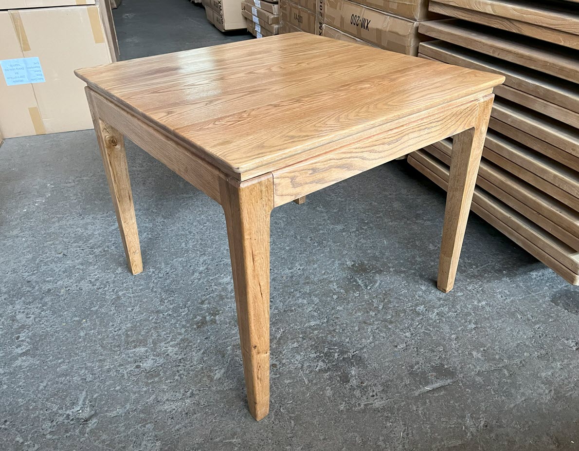 "Crown" Resort Style Oak Timber Dining Table, 90cmL x 90cmD x 77cmH (RRP $1499) - Image 4